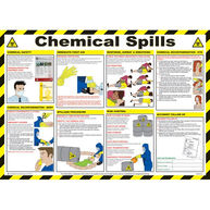 SAFETY FIRST AID Chemical Spills Poster - 59cm x 42cm